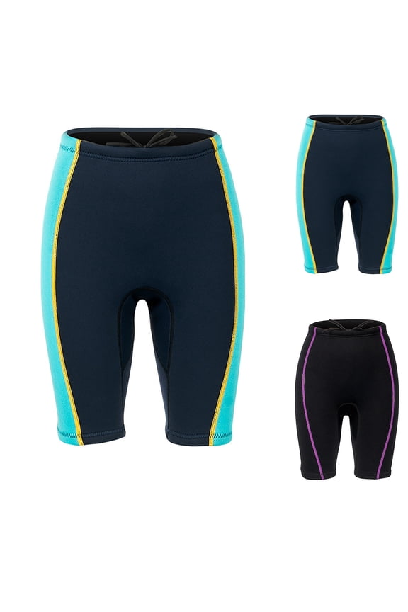 Elastic Waist Diving Shorts for Women 1.5MM Neoprene Surfing Wetsuit Shorts Thermal Snorkeling,Dark Blue,M