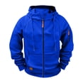 thumbnail image 1 of nerohusy Full Zip Hoodies Jackets for Men 2025 Tactical Hooded Sweatshirts Gym Pullover Tops Long Sleeve Workout Jacket with Pockets Blue,XXXXL, 1 of 6