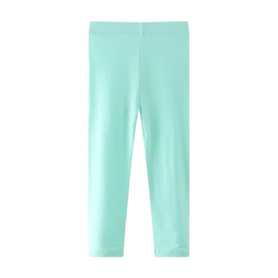 nerohusy Kids Sports Leggings Girls Fall Winter Boys Cotton Elastic Waisted Pants Casual Solid Color Warm Comfortable Pants Light Blue,3-4Years