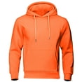 thumbnail image 1 of nerohusy Men's Plain Hoodie Sweatshirts Comfort Solid Color Hooded Sweatshirts with Pocket Fall Fleece Basic Long Sleeve Oversized Hoodies Orange,S, 1 of 7