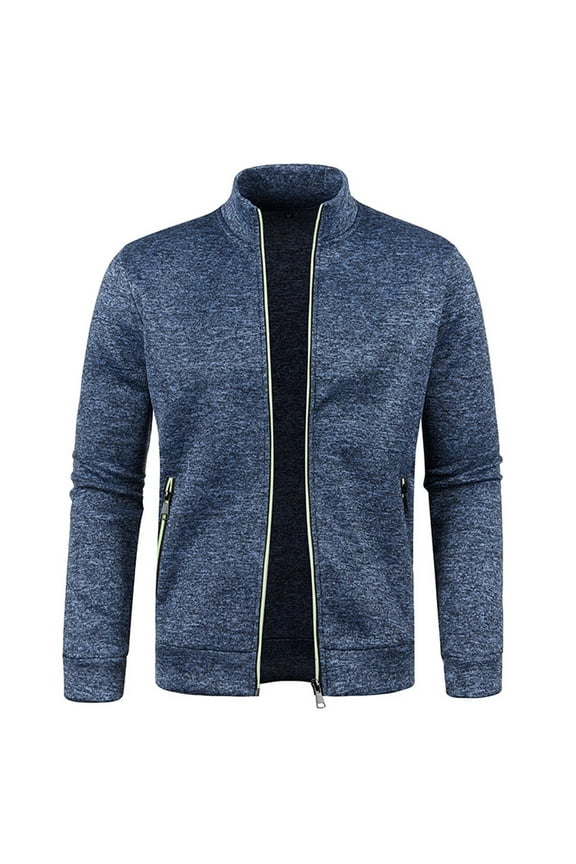 Men's Track Golf Jackets Lightweight Full Zip Casual Slim Fit Coat Workout Running Athletic Active Jacket with Pockets 2025 Navy,XL