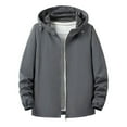 thumbnail image 1 of nerohusy Men's UPF 50+ Sun Protection Jacket Oversized Lightweight Outdoor Hoodie Full Zip Long Sleeve Fishing Hiking Performance Shirt Gray,L, 1 of 8