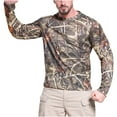 thumbnail image 1 of nerohusy Mens Camo Tshirt Long Sleeve Sun Protection Shirts Crewneck Hunting Shirt Quick Dry Fishing Camouflage Shirts Camouflage,L, 1 of 4