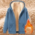 thumbnail image 1 of nerohusy Fleece Jacket Men Sherpa Lined Hooded Sweatshirt Winter Full Zip Warm Hoodie Long Sleeve Thick Coat with Pockets Light Blue,M, 1 of 4