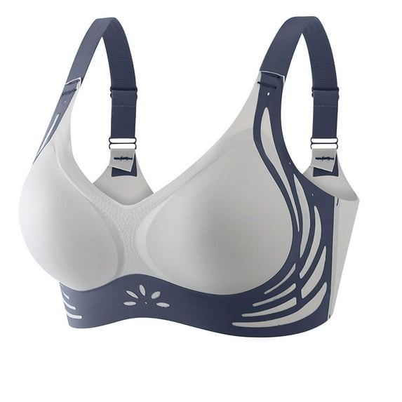 nerohusy No Wire Minimizer Bras for Women Full Coverage Push Up Seamless Bras Adjustable Support Anti Sagging Underwear Gray,XXXL