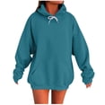 thumbnail image 1 of nerohusy Oversized Hoodies for Women Y2K Cute Pullover Preppy Sweater Plain Aesthetic Hooded Sweatshirts Fall 2025 Fashion Hoodie Green,L, 1 of 6