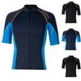 thumbnail image 1 of nerohusy Rash Guard Wetsuit for Men 1.5MM Neoprene Short Sleeve Diving Top Thermal Surfing Swimwear,Dark Blue,M, 1 of 9