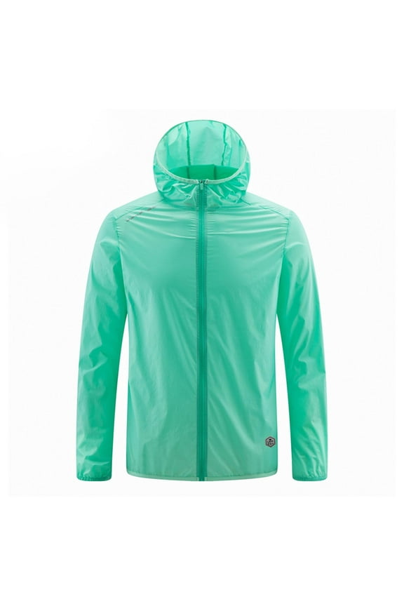 Spf Jacket Women Lightweight Sun Protection Hoodies UPF 50+ Long Sleeve Zip Up Sun Shirt Cool Clothing Outdoor Athletic Jackets Green,XXXXL