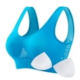 thumbnail image 1 of nerohusy Sports Bras for Women Running Breathable Anti-Sagging Sports Bras Plus Size High Support Wireless Bra with Air Tech Mesh Sky Blue,XXXL, 1 of 8
