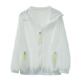 thumbnail image 1 of nerohusy Sun Jacket Women Uv Protection Thin Hoodie UPF 50+ Long Sleeve Zip Up Sun Shirt Clothing Lightweight Outdoor Athletic Jackets White,XXXL, 1 of 7