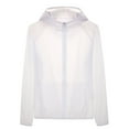 thumbnail image 1 of nerohusy Upf Windbreaker Jacket Women Thin Sun Protection Hoodie Zip Up Sun Shirt Cool Lightweight Outdoor Athletic Jackets White,S, 1 of 9