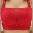 thumbnail image 1 of nerohusy Women Bras No Underwire,Women's Daily Bra,Push Up Bras for Women Plus Size High Support Front Closure Front Snaps Full Coverage Easy Close Sports Bras,Red,M, 1 of 4