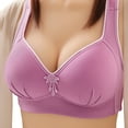 thumbnail image 1 of nerohusy Women's Plus Size Bras No Wire,Bras for Women Full Coverage Wireless Push Up Bra Adjustable Wire Free Breathable Bra Comfort No Underwire Corset Bra,Purple,XL, 1 of 5