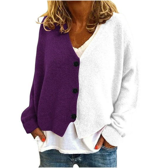 nerohusy Women's Vintage Floral Crop Cardigan Sweater Artistic Aesthetic Cable Knitted Oversized Sweater Outwear 2025 Purple,XL