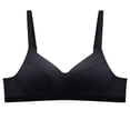thumbnail image 1 of nerohusy Womens Bras Comfortable,Push up Bras for Womens Wireless Full Coverage Stretch Soft Smoothing Bras Lifting Lined Comfort Classic T-Shirt Bra,BlackXXL, 1 of 4