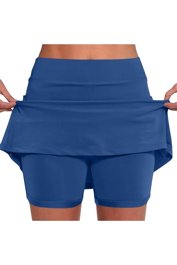 Womens Culottes,Athletic Yoga Culottes for Women 2024 Summer High Waisted Pockets Active Performance Elastic Yoga Tennis Skinny Shorts