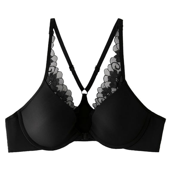 nerohusy Womens Front Close Bras No Underwire for Seniors Daisy Bra for Older Women Plus Size Bras Full Coverage No Underwire Bras Wireless Soft Bra 2024