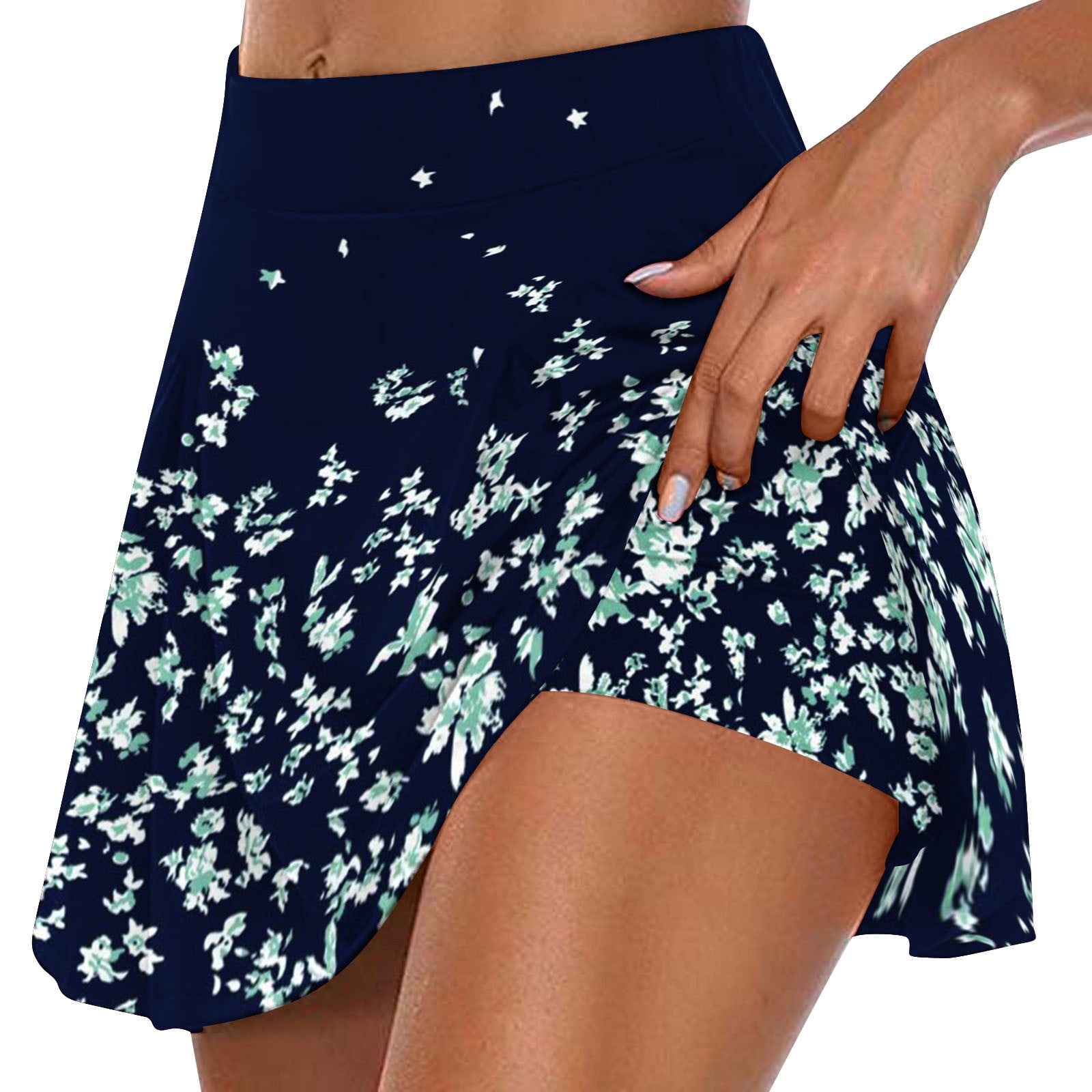 nerohusy Womens Golf Skort 4th of July,Tennis Skirts with Shorts for