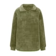 thumbnail image 1 of nerohusy Womens Half Zip Sherpa Pullover Fuzzy Fleece Oversized Sweatshirts 2025 Long Sleeve Winter Warm Outerwear with Pockets Green,L, 1 of 9