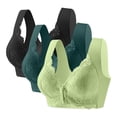 thumbnail image 1 of nerohusy Womens Lace Bra Plus Size Front Closure No Underwire Comfort Wide Strap Full Coverage Push-Up Wireless Everyday Bras, 1 of 9
