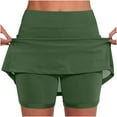 thumbnail image 1 of nerohusy Womens Plus Size Skorts with Pockets Ruffle Solid Tummy Control Athletic Skirt with Shorts High Waisted Golf Skirts with Leggings 2024, 1 of 6