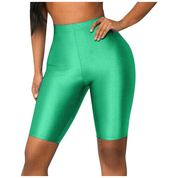 nerohusy Womens Sexy Leather Leggings PU High Waist Butt Lifting Pleather Pants Stretchy Faux Leather Tights Push Up,Faux Leather Shorts for Women Tummy Control,Army Green,L