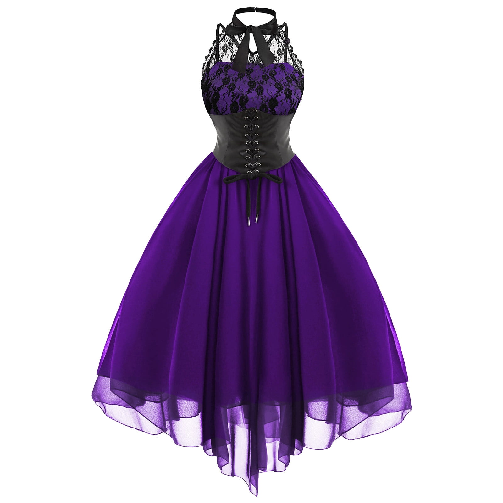 nerohusy Womens Sleeveless Gothic Dress with Corset Halter Lace Swing Cocktail Dress Formal Halloween Punk Hippie Dresses 2025 Purple,XXL - Walmart.com nerohusy Womens Sleeveless Gothic Dress with Corset Halter Lace Swing Cocktail Dress Formal Halloween Punk Hippie Dresses 2025 Purple,XXL - Walmart.com