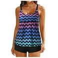 thumbnail image 1 of nerohusy Womens Tankini Bathing Suits with Boy Shorts,Tankini Swimsuits for Women Two Piece Tummy Control Bathing Suits Blouson Tankini Top with Sporty Boy Shorts Swimwear 2024, 1 of 7