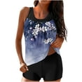 thumbnail image 1 of nerohusy Womens Tankini New for 2024,Tankini Swimsuits for Women Two Piece Tummy Control Bathing Suits Blouson Tankini Top with Sporty Boy Shorts Swimwear Multicolor, 1 of 6