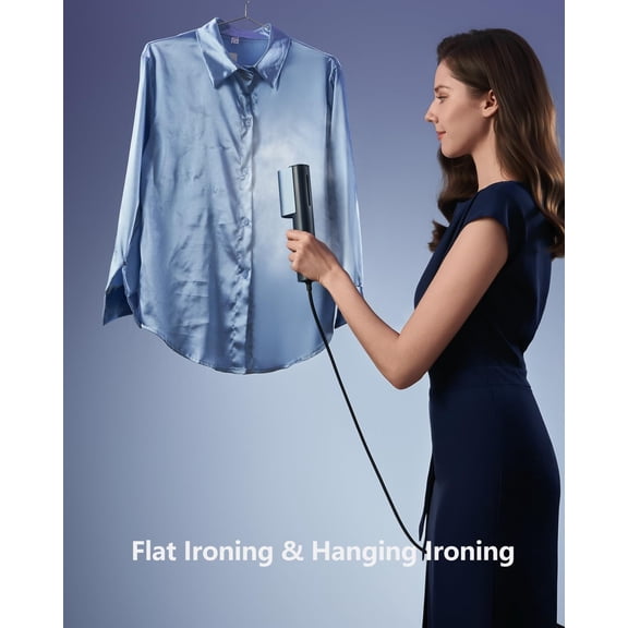 nesugar G3 Pro Smart Handheld Steamer for Clothes – Global Voltage Adaptation, Palm-Sized & Lightweight (0.8lb), Dual Steam Modes, Auto Shut-Off, Travel & Home Double Use (navy blue)