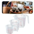 thumbnail image 1 of neszzmir 3-Piece Plastic Measuring Cups Set, Nesting Tapered Spout Cups 1000ml + 500ml + 250ml, Clear, Microwave & Dishwasher Safe, 1 of 7
