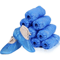 neszzmir 50-Pair Blue Disposable Shoe Covers Non-Slip Booties Latex-Free One Size For Hospital Laboratory Construction Cleaning