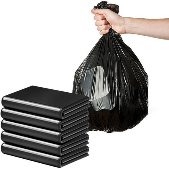 neszzmir 55-60 Gallon Black Heavy Duty Trash Bags, 1.2 Mil Thick Garbage Can Liners, Commercial Strength, 38" x 58", 100 Count Rolls