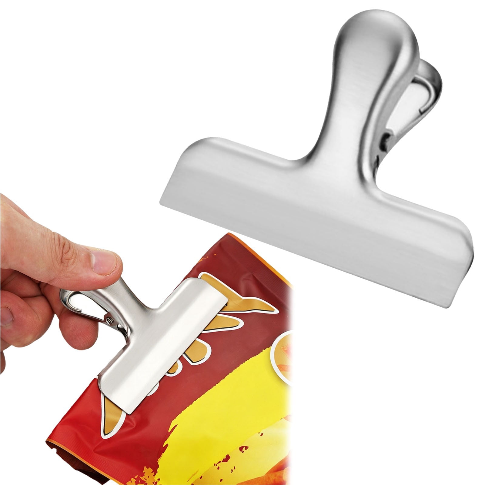 neszzmir Stainless Steel Silicone Coated Bag Clips Heavy Duty Airtight ...