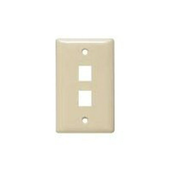 Hubbell Wiring Ivory 2-Port NSP12I 1-Gang Multimedia Faceplate Cover