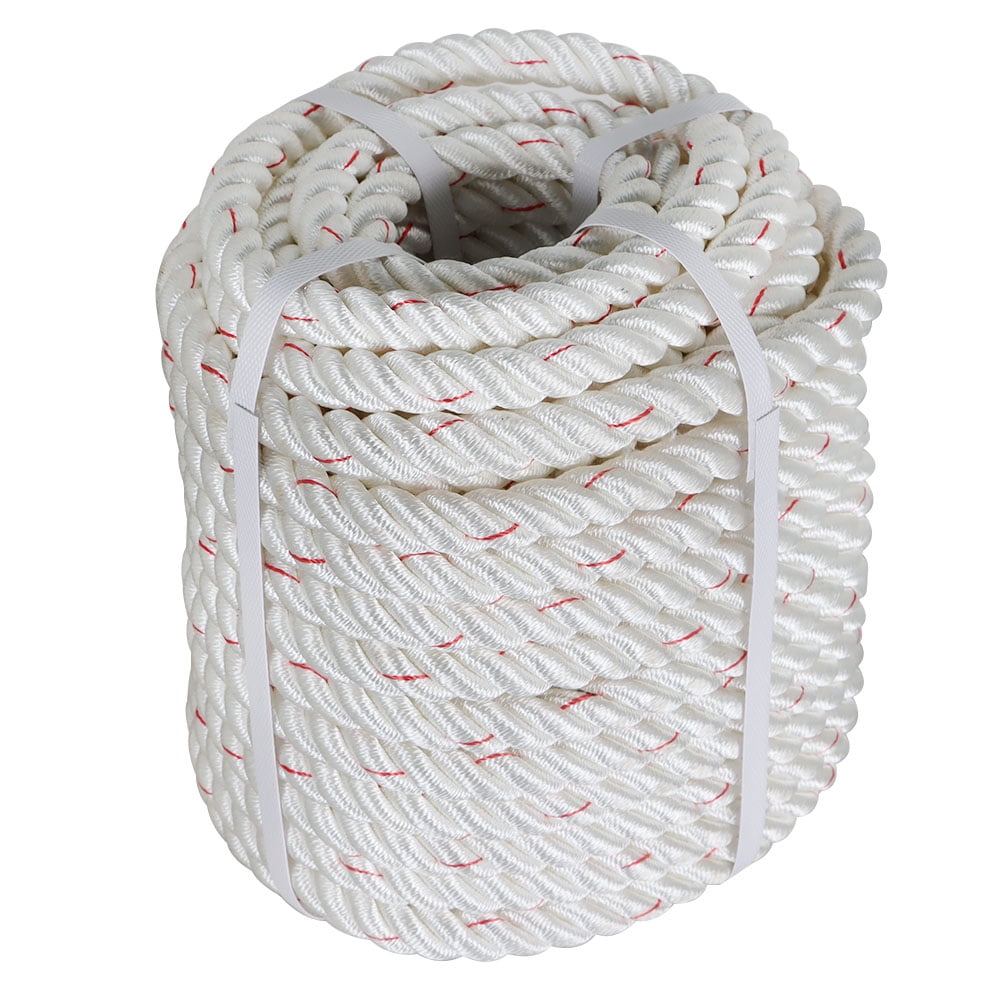 netuera 3/4 in 100 FT Braided Rope 2038 LBS Breaking Strength High ...