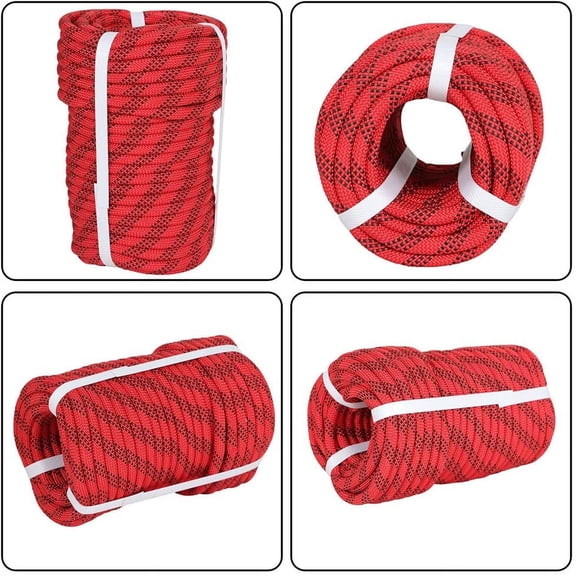 netuera 3/8" X 100' Braided Polyester Rope Strong Pulling Rope for Climbing Sailing