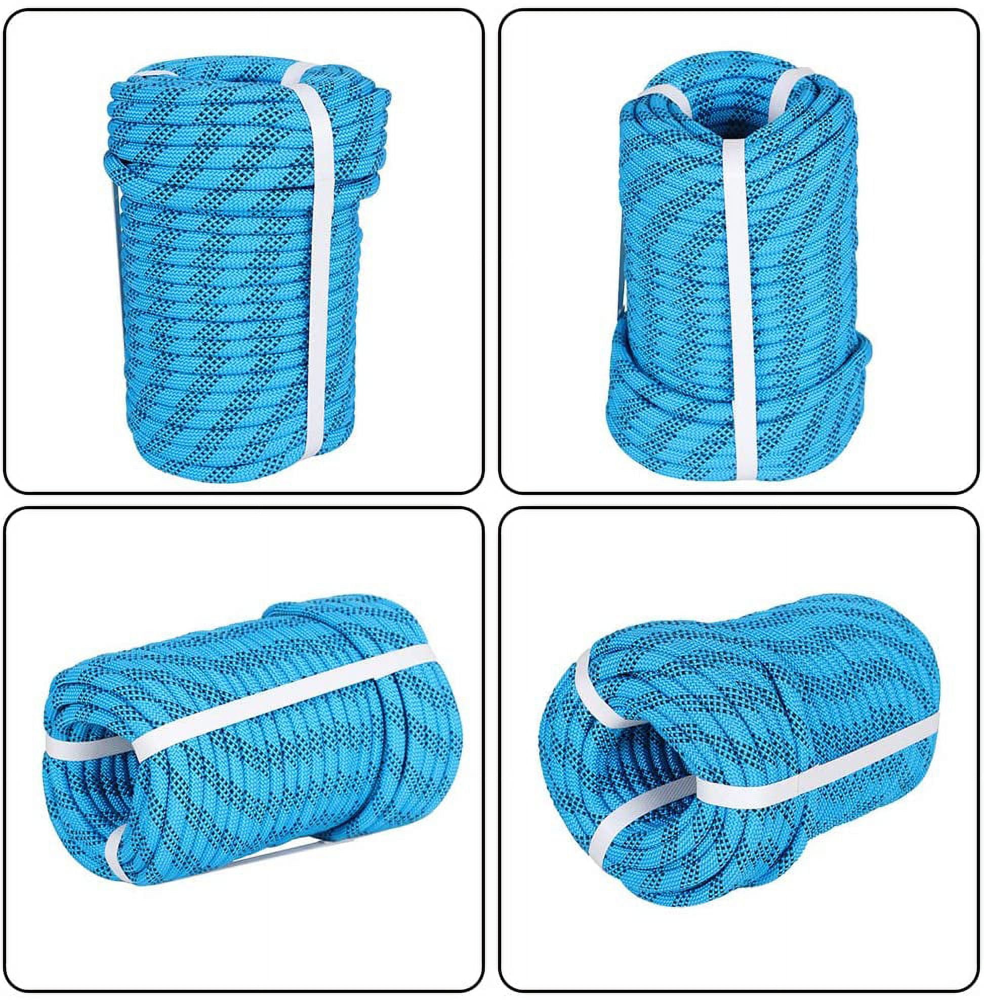 netuera 3/8" X 100' Braided Polyester Rope Strong Pulling Rope for Climbing Sailing