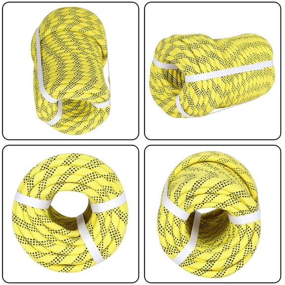netuera 3/8" X 100' Braided Polyester Rope Strong Pulling Rope for Climbing Sailing