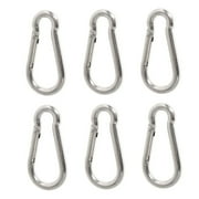 netuera 440lbs Stainless Steel 304 Spring Snap Hook Carabiner Clips, Set of 6