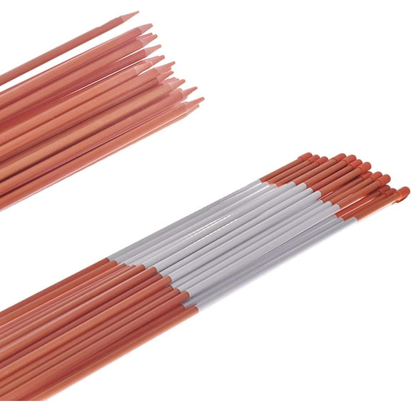 netuera 48Inch Orange Reflective Driveway Markers Snow Stakes Driveway Poles,Fiberglass Snow Stakes with 5/16Inch Diameter Reflective Tape for Easy Visibility at Night (20-Pack)