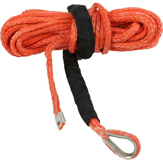 netuera 5/16 Inches 50 Feet 8500 Pounds Synthetic Winch Cable Car Tow Rope Capstan Rope Blue/Orange