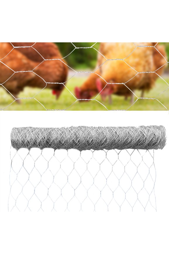 72"x150' Galvanized Poultry Net Metal Mesh Fencing Chicken Wire 2" Holes Rustic
