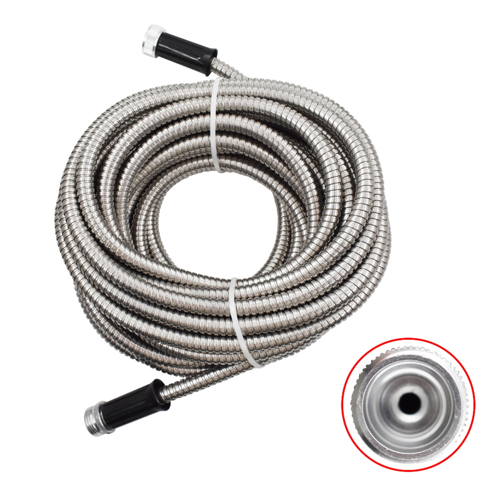 netuera 75FT Stainless Steel Metal Garden Water Hose Pipe Flexible Lightweight