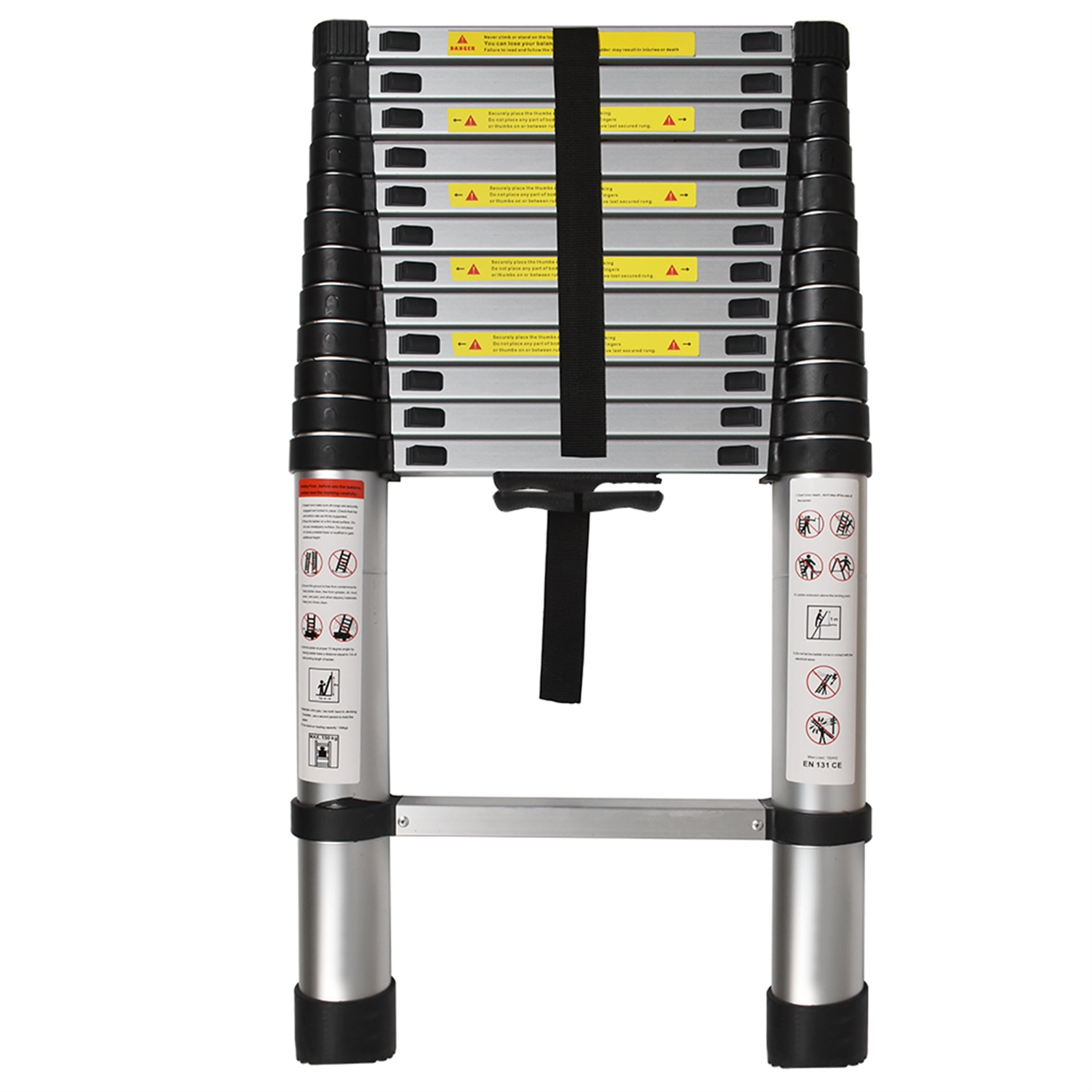 netuera Aluminum Telescopic Extension Ladder Collapsible Ladder, One-Button Retraction Extension Ladder,Multi-Use, 330 lbs Capacity,10.5FT / 3.2M 12.5FT / 3.8M 14.5FT / 4.4M