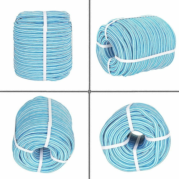 netuera Blue&White Braided Rope 1/2 "x 200'24 Strand for Camping Sailing Climbing Swing