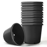 netuera Premium Black Plastic Nursery Plant Container Garden Planter Pots