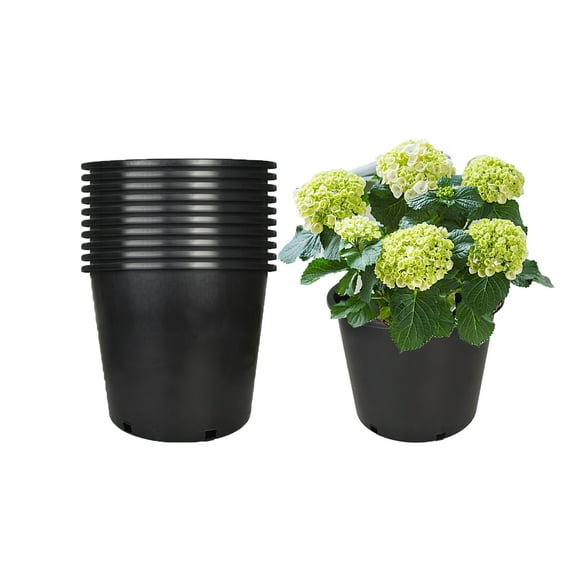 netuera Premium black plastic nursery plant container garden planter pots