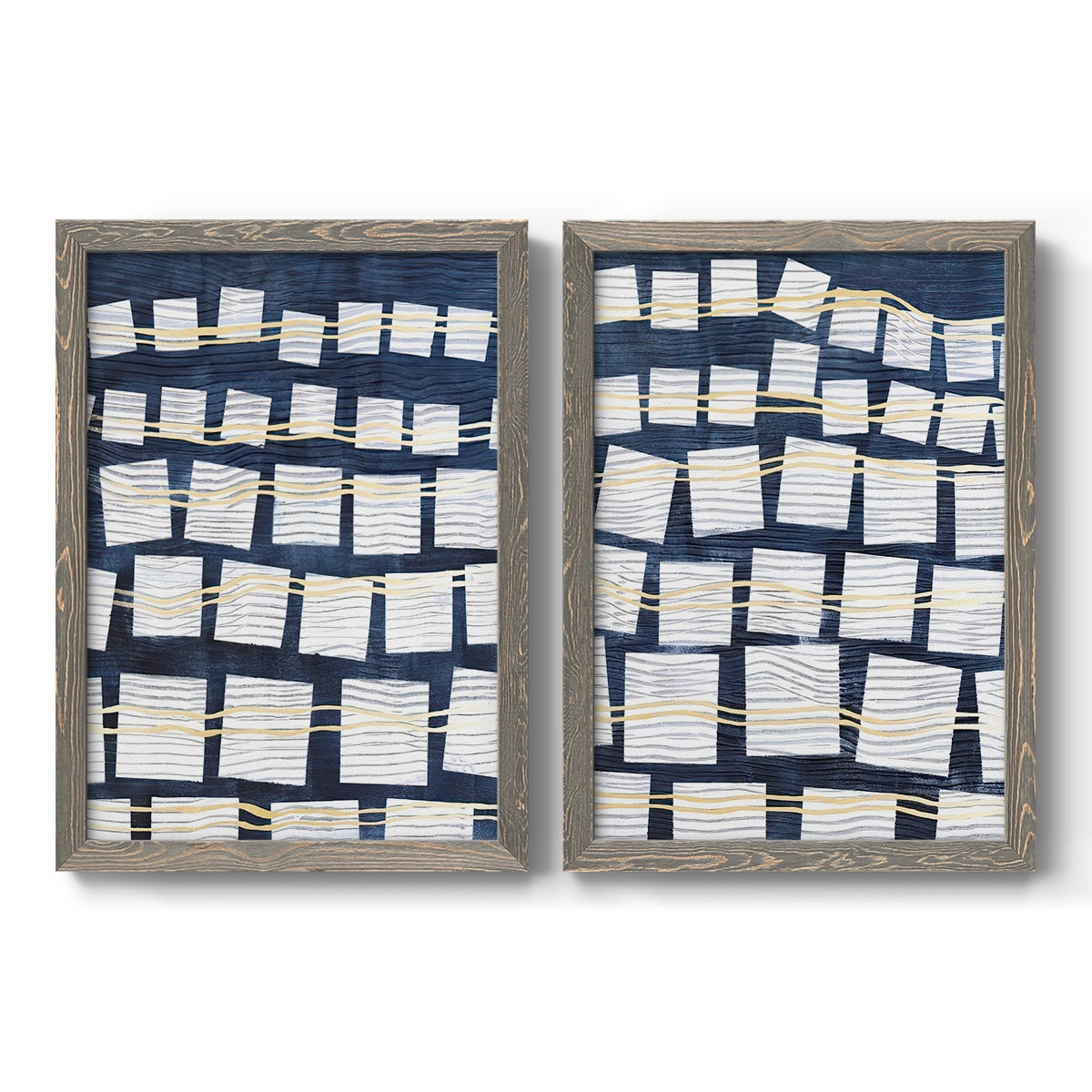 Networks III - Premium Framed Canvas 2 Piece Set - Ready to Hang