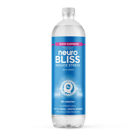 neuroBLISS, Raspberry, Stress Reducing Beverage; 16.9 Fl Oz (Pack of 12)